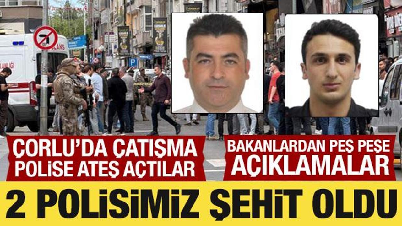 Son Dakika: &Ccedil;orlu'da &ccedil;atışma; 2 polisimiz şehit oldu