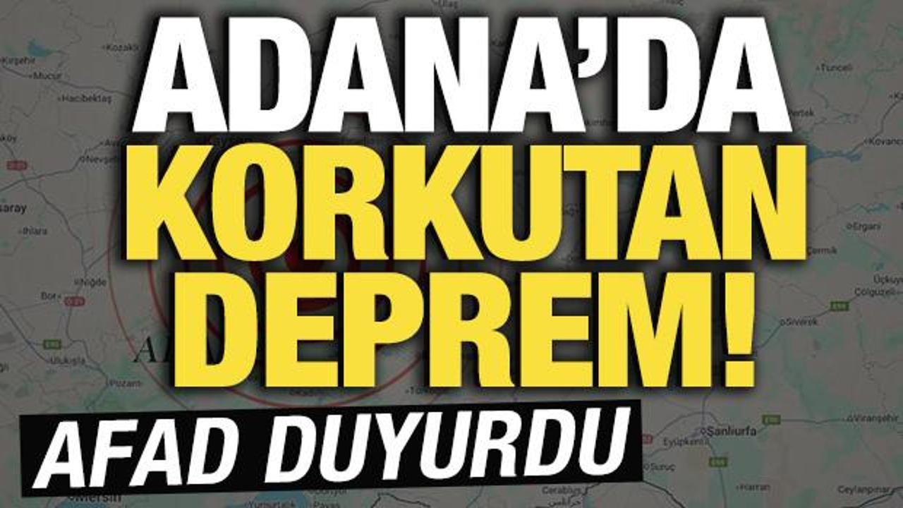 Adana’da 4,9 büyüklüğünde deprem! Adana’da 4,9 büyüklüğünde deprem!