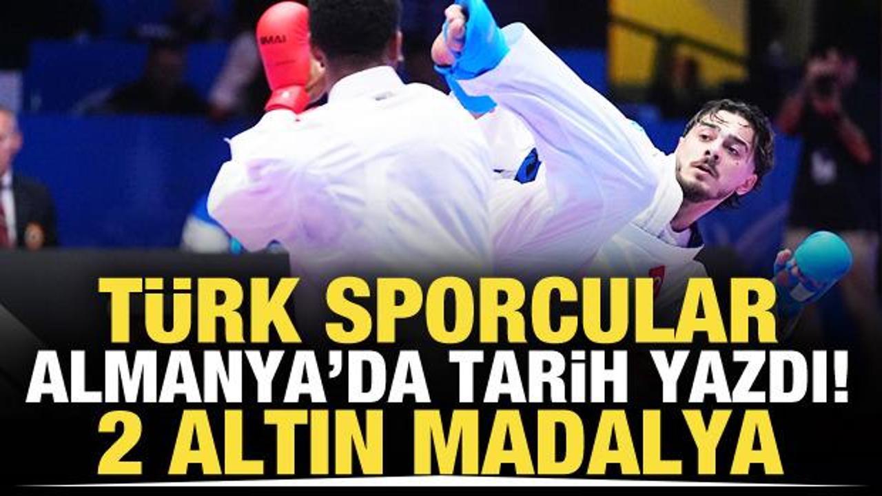 T&uuml;rk sporcular Almanya'da tarih yazdı! 2 altın madalya