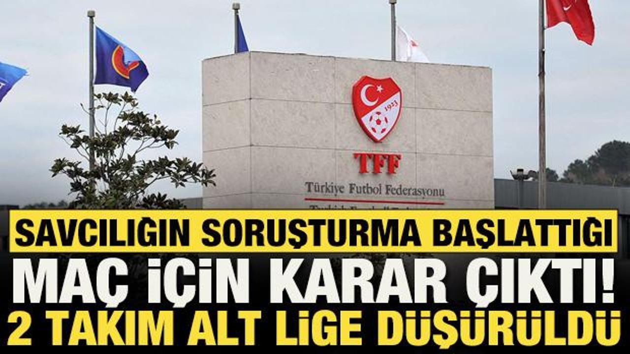 TFF a&ccedil;ıkladı! 2 kul&uuml;p k&uuml;me d&uuml;ş&uuml;r&uuml;ld&uuml;
