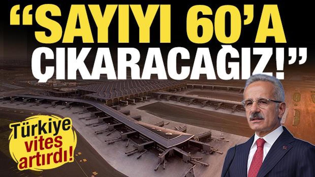 Ulaştırma ve Altyapı Bakanı Uraloğlu: Havalimanı sayımızı 60'a &ccedil;ıkartıyoruz!
