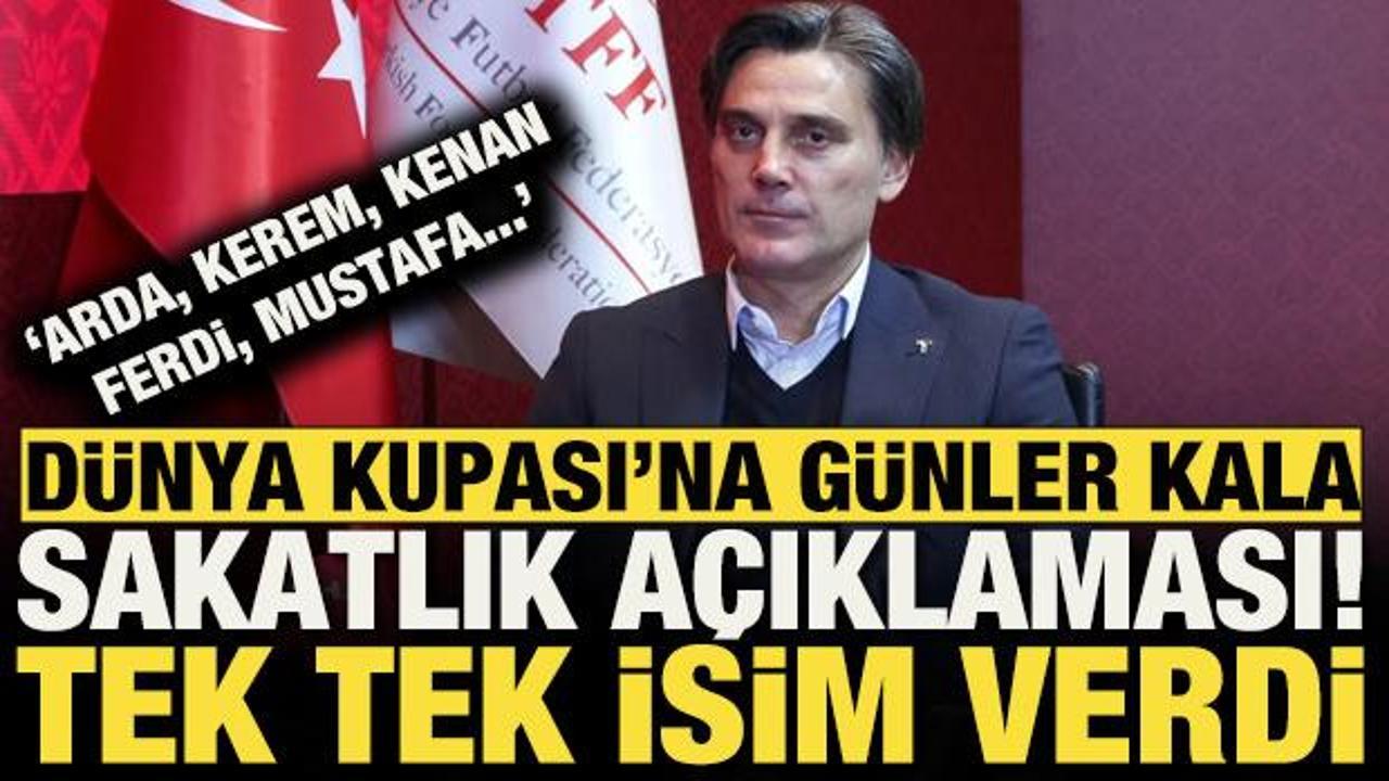 D&uuml;nya Kupası'na g&uuml;nler kala Vincenzo Montella'dan sakatlık a&ccedil;ıklaması! Tek tek isim verdi