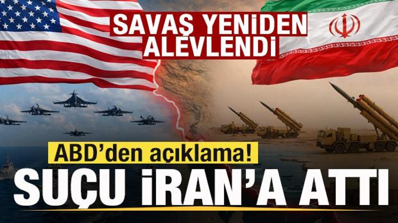 F&uuml;zeler ateşlendi! Savaş yeniden alevlendi ABD'den son dakika a&ccedil;ıklaması! Su&ccedil;u İran'a attı