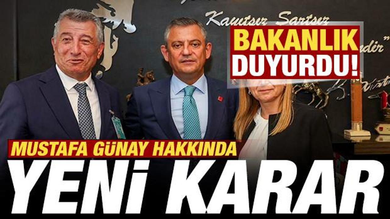 İ&ccedil;işleri Bakanlığı'ndan son dakika Mustafa G&uuml;nay kararı: G&ouml;revden uzaklaştırıldı