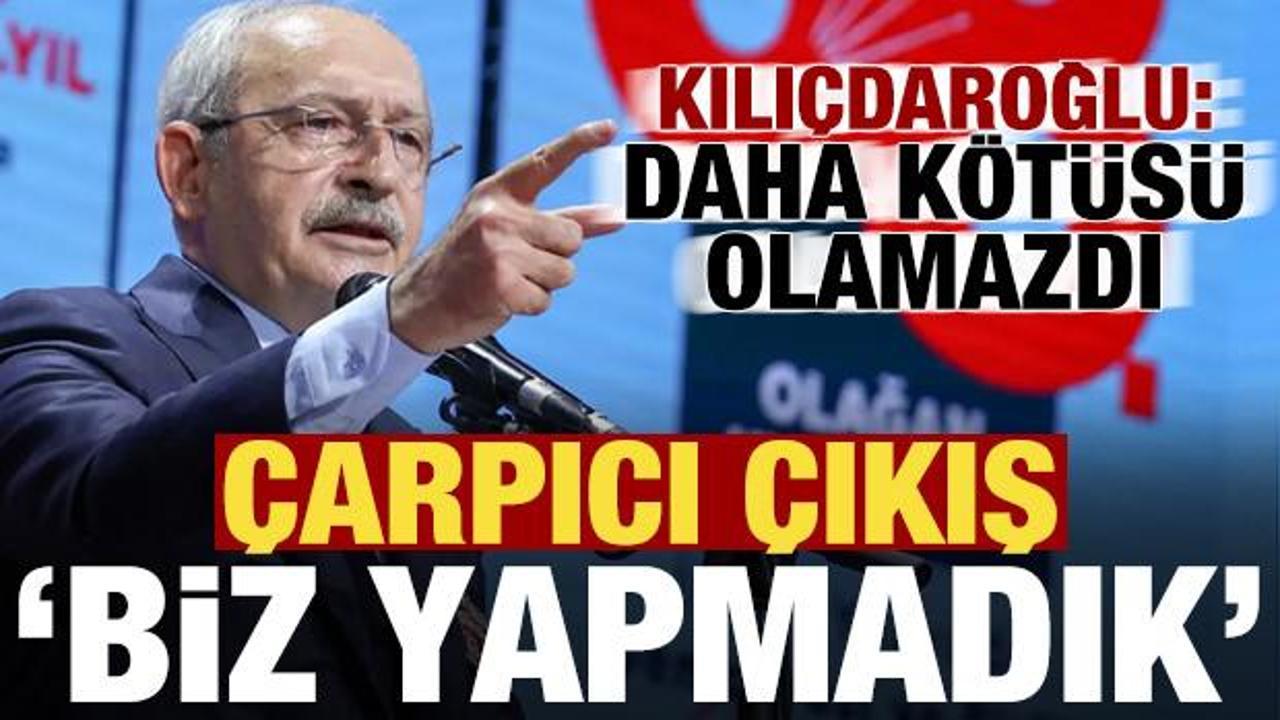 Kılı&ccedil;daroğlu'ndan &ccedil;arpıcı &ccedil;ıkış: Bundan k&ouml;t&uuml;s&uuml; olamazdı, biz yapmadık!
