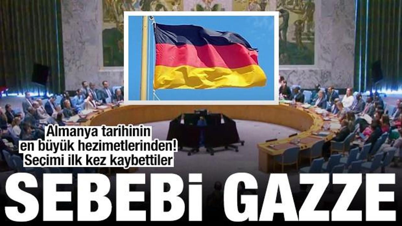 Almanya'ya Gazze şoku! Tarihinde ilk kez BMGK'ya se&ccedil;ilemedi