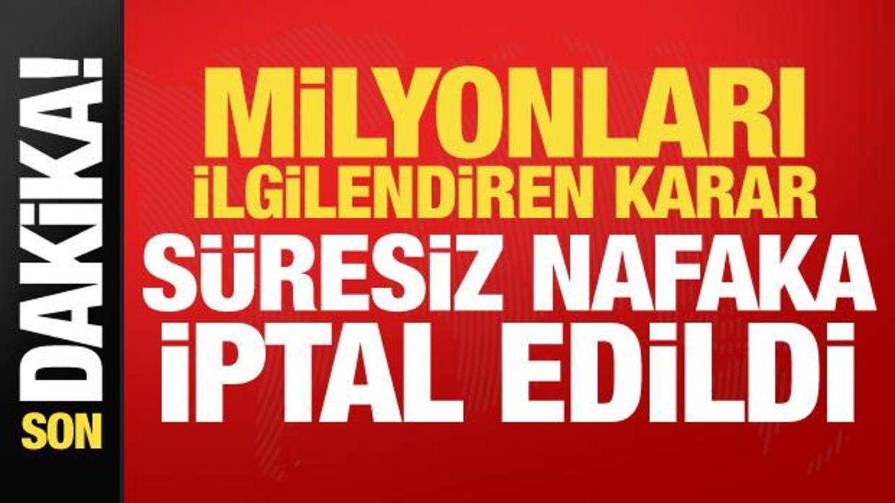 Anayasa Mahkemesi'nden s&uuml;resiz nafaka kararı: İptal edildi!