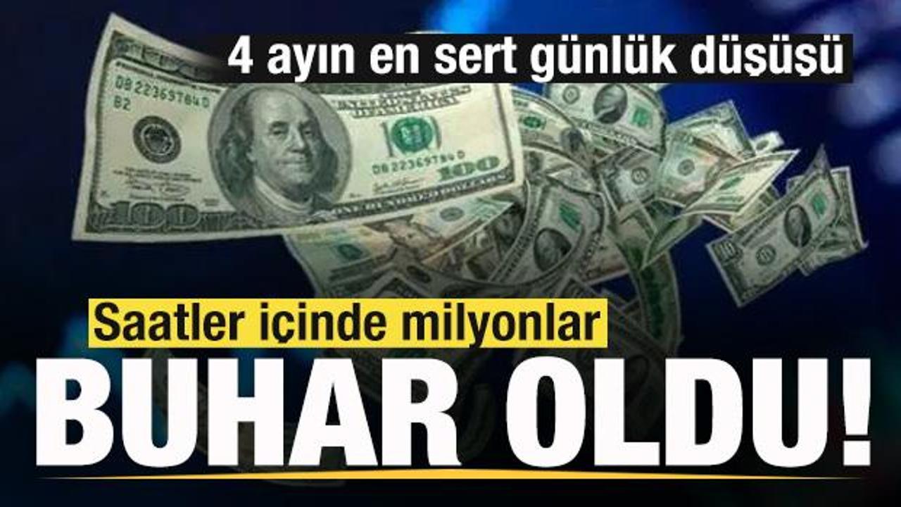 Bitcoin'de 4 ayın en sert g&uuml;nl&uuml;k d&uuml;ş&uuml;ş&uuml;! Saatler i&ccedil;inde milyonlar buhar oldu