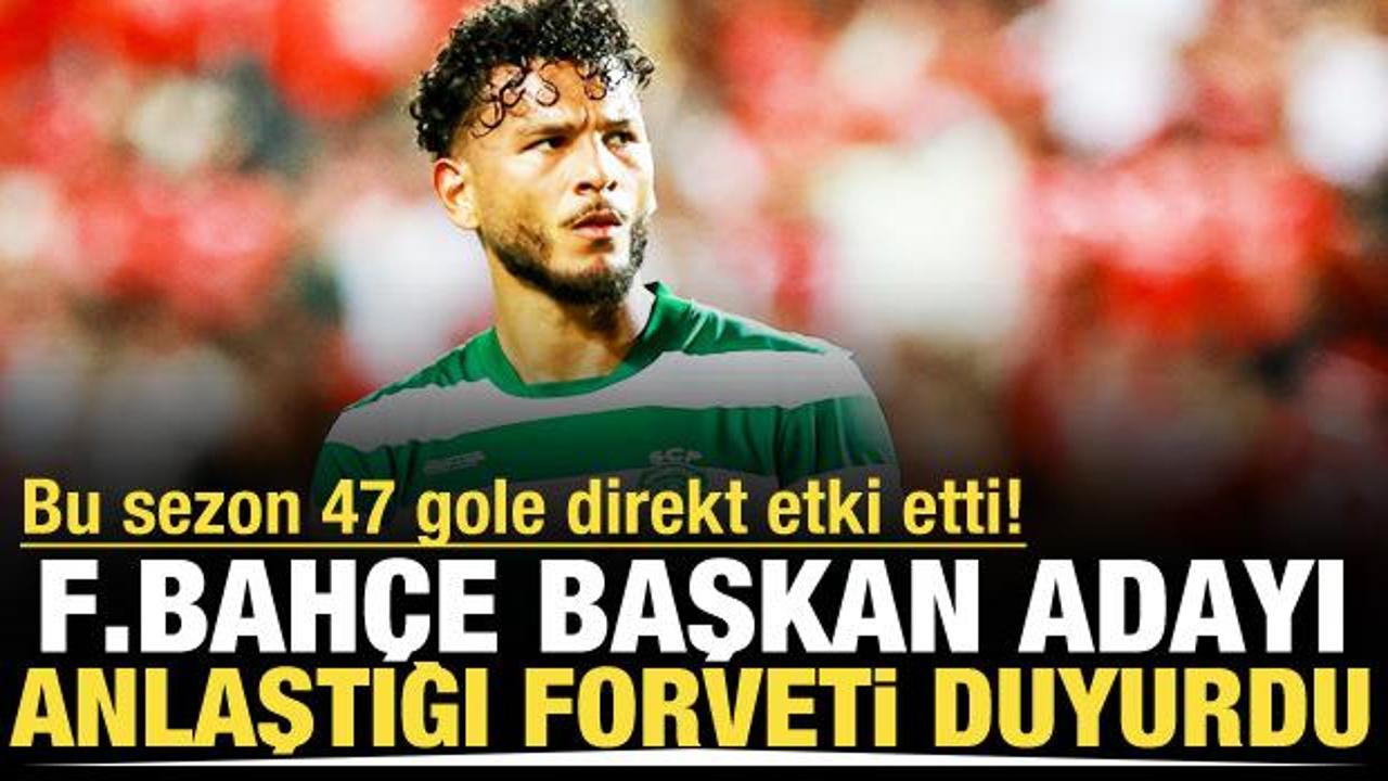 Bu sezon 38 gol 9 asist yaptı! Fenerbah&ccedil;e başkan adayı yıldız forvetle anlaştığını duyurdu