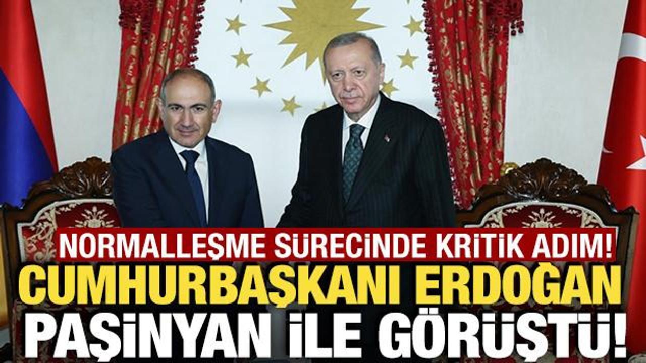 Cumhurbaşkanı Erdoğan Paşinyan ile g&ouml;r&uuml;şt&uuml;