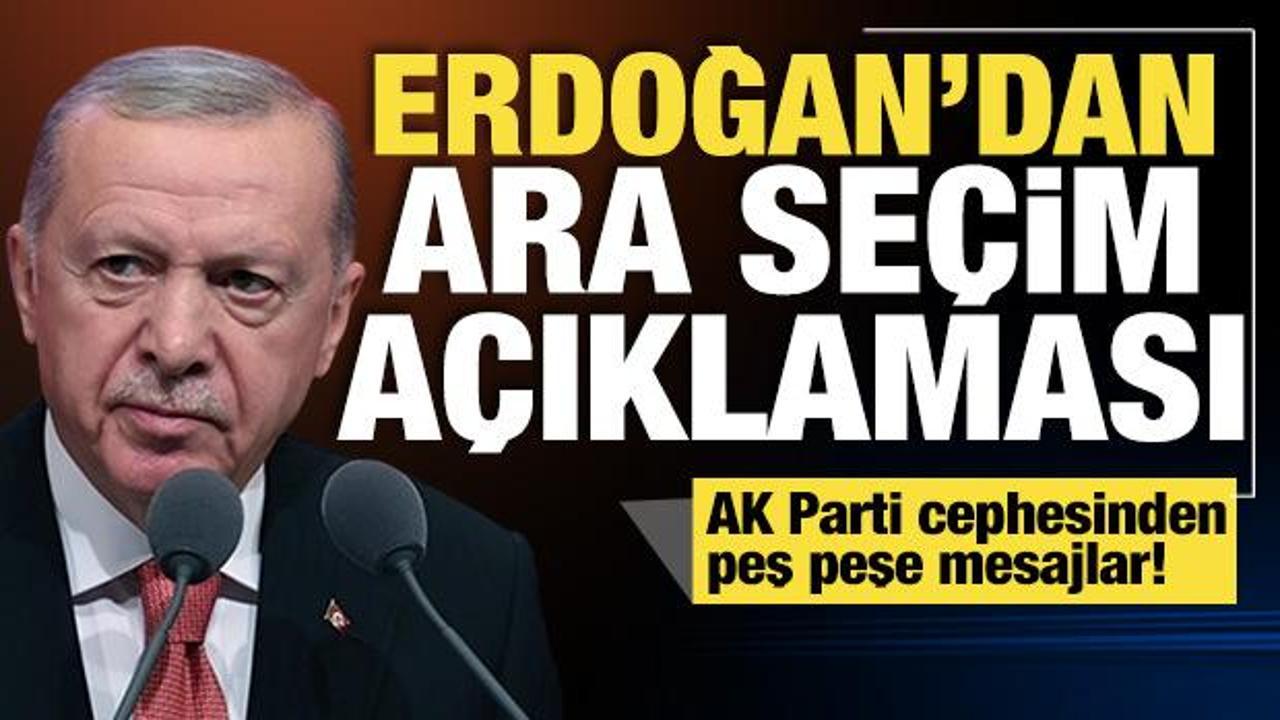 Erdoğan'dan ara se&ccedil;im sonu&ccedil;ları sonrası ilk a&ccedil;ıklama: Ezici &uuml;st&uuml;nl&uuml;kle sonu&ccedil;landı