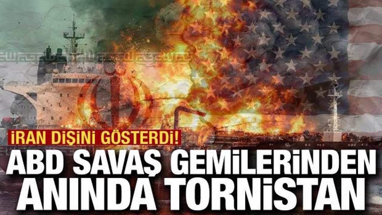 İran Devrim Muhafızları tarafından Umman Körfezi'nde bir ABD savaş gemisine yönelik uyarı ateşi açılmasını gösteren temsili görsel.