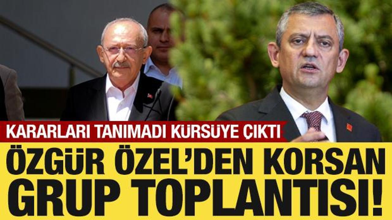 &Ouml;zg&uuml;r &Ouml;zel'den korsan grup toplantısı! K&uuml;rs&uuml;ye &ccedil;ıktı