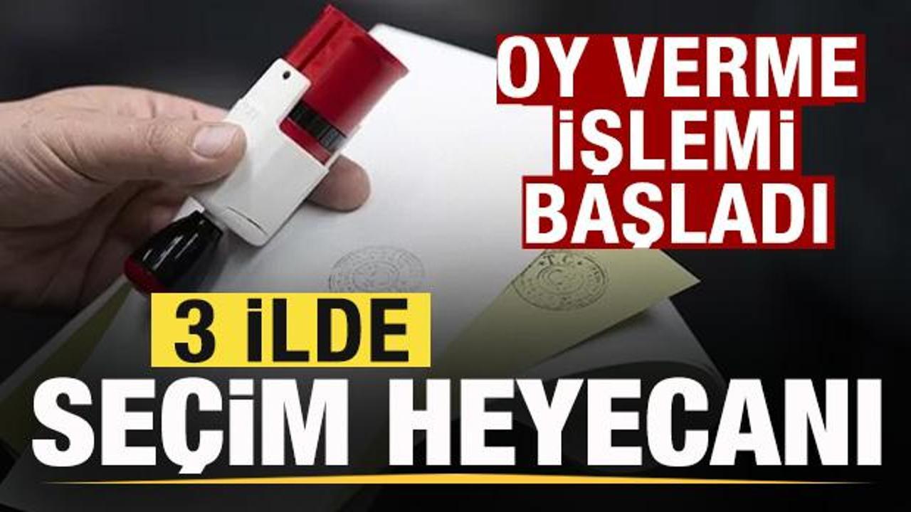 Son dakika: &Uuml;&ccedil; ilde se&ccedil;im heyecanı! Oy verme işlemi başladı