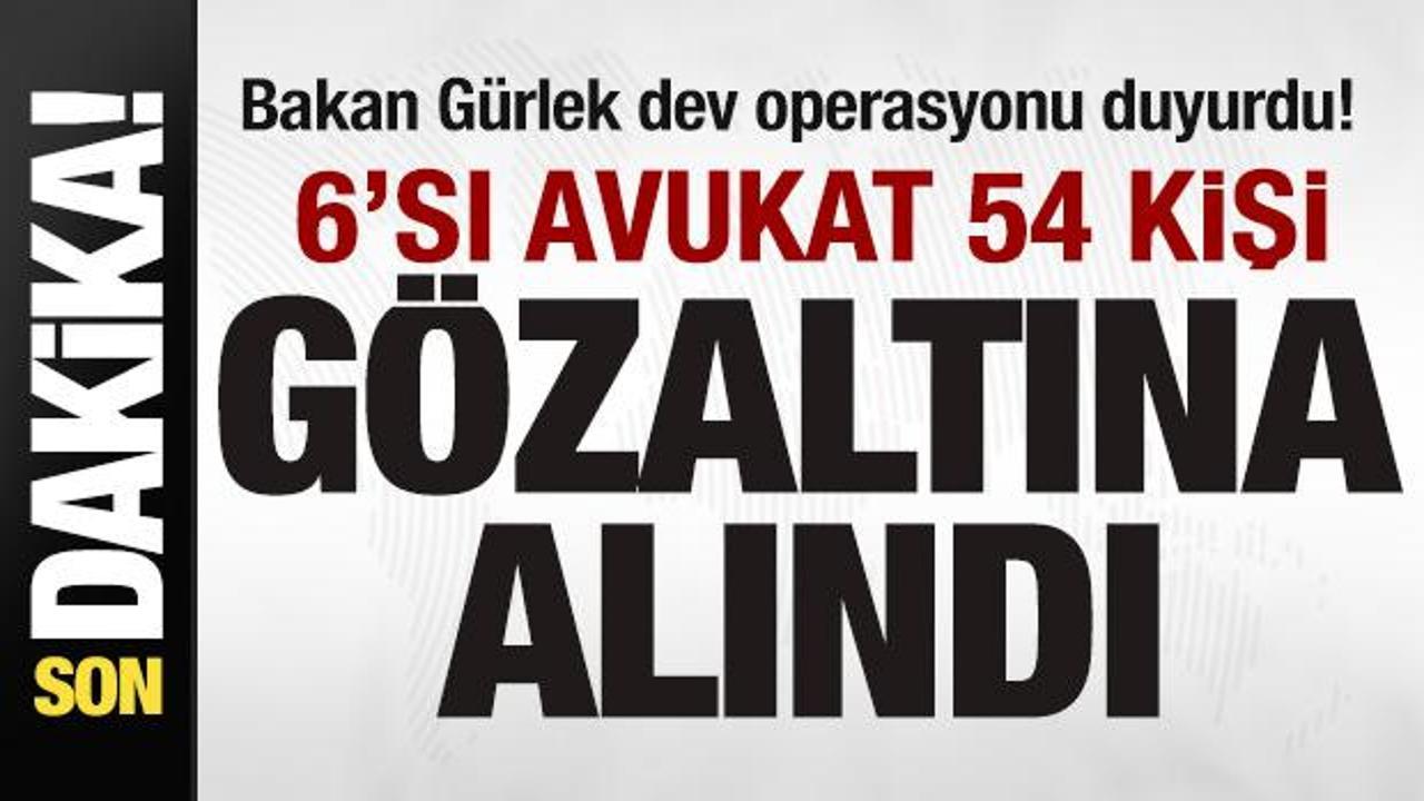 Adalet Bakanı Akın Gürlek'in organize suç örgütüne yönelik operasyonla ilgili açıklaması.