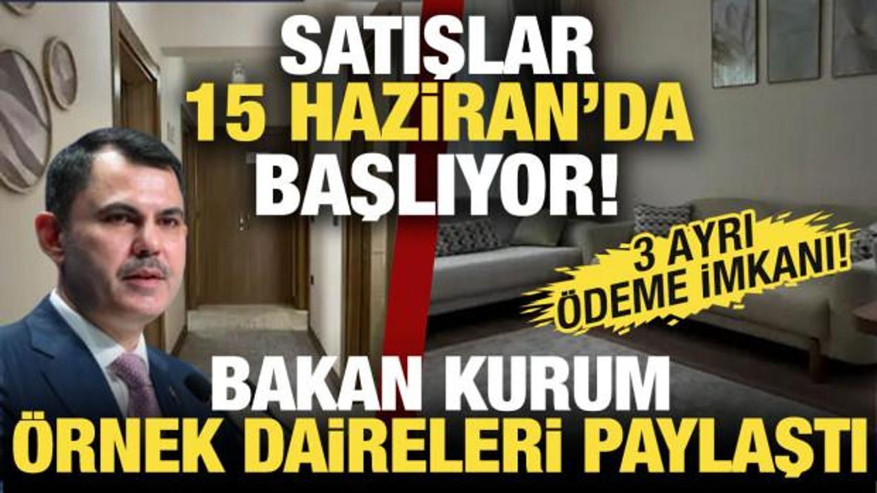 Bakan Kurum TOKİ'nin a&ccedil;ık satış kampanyasındaki &ouml;rnek konutları paylaştı!