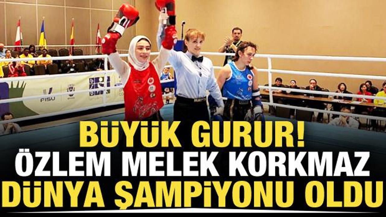 B&uuml;y&uuml;k gurur! &Ouml;zlem Melek Korkmaz D&uuml;nya Şampiyonu oldu