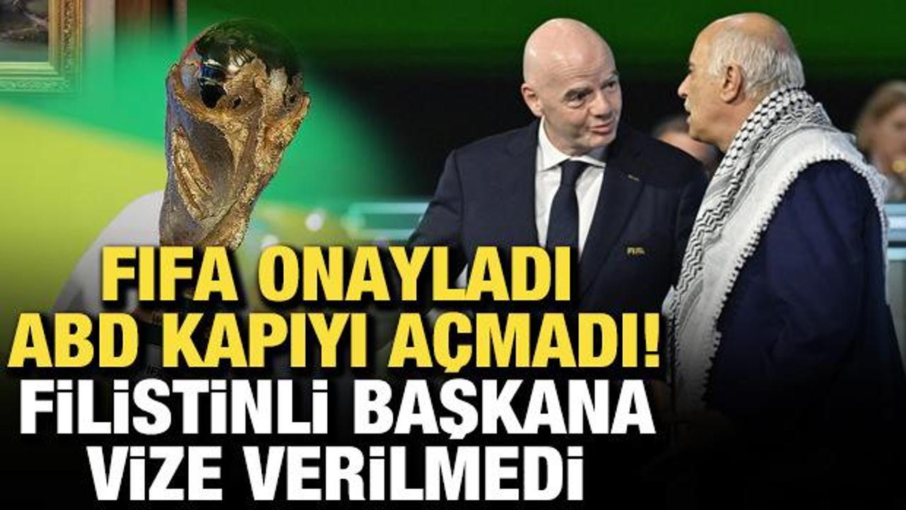 FIFA onayladı, ABD kapıyı a&ccedil;madı! Filistinli Başkana vize verilmedi
