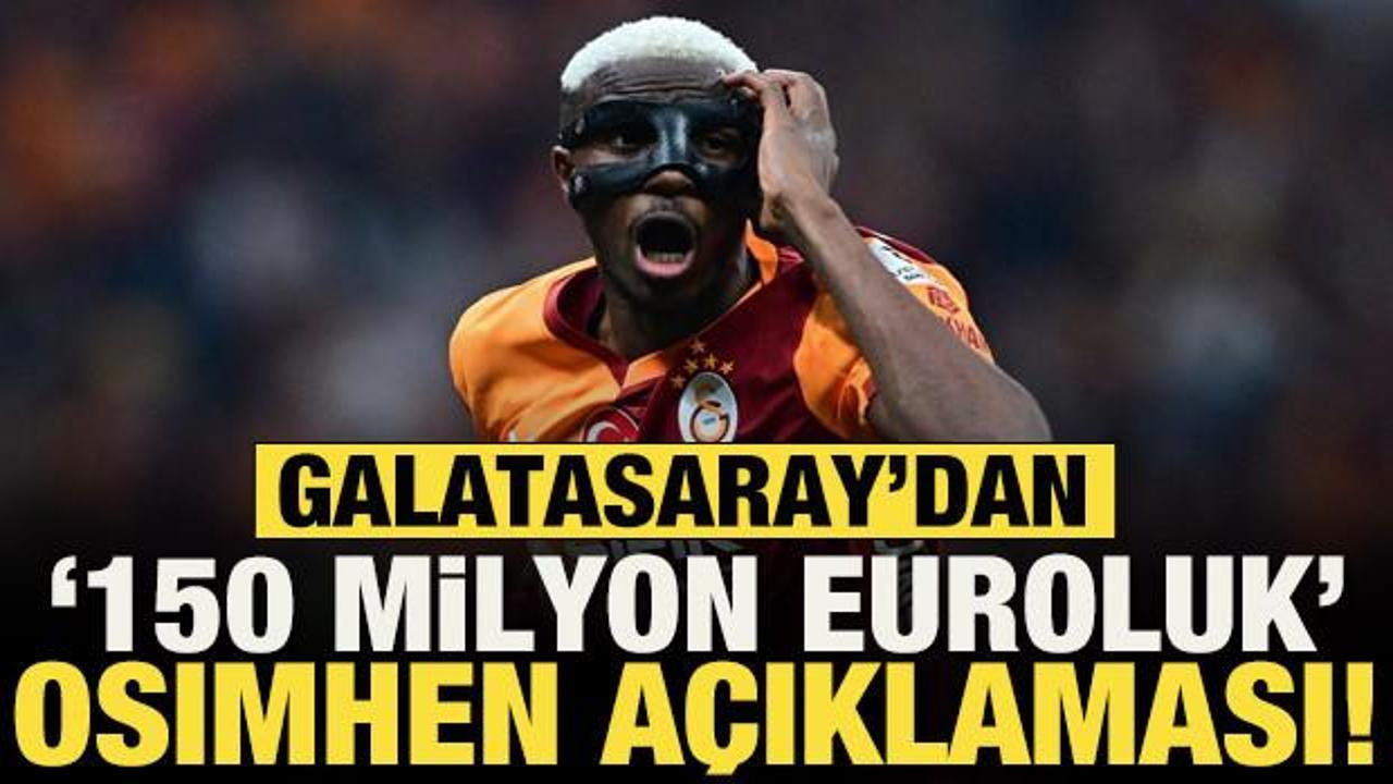 Galatasaray Başkanı Dursun &Ouml;zbek'ten Victor Osimhen i&ccedil;in '150 milyon euro' a&ccedil;ıklaması!