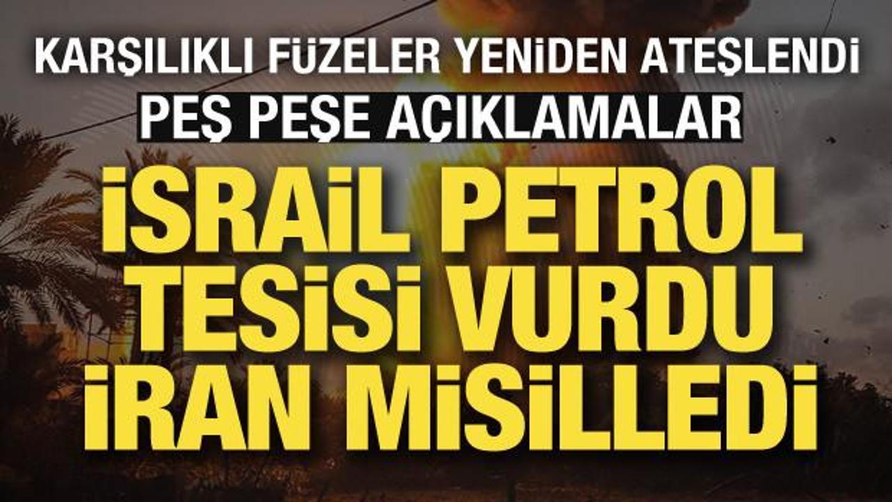 Karşılıklı f&uuml;ze saldırıları: İran'da petrokimya tesisi vuruldu! İsrail teyakkuzda