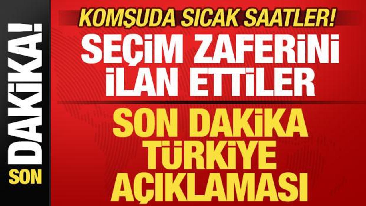 Komşuda sıcak saatler! Seçim zaferini ilan ettiler! Son dakika Türkiye açıklaması Komşuda sıcak saatler! Seçim zaferini ilan ettiler! Son dakika Türkiye açıklaması