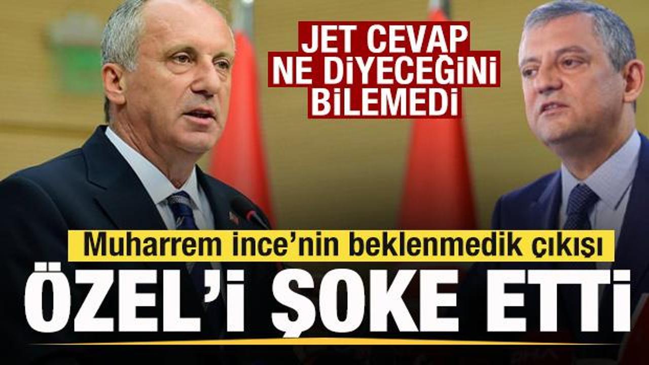 Muharrem İnce'nin s&uuml;rpriz &ccedil;ıkışı &Ouml;zg&uuml;r &Ouml;zel'i kızdırdı! Ne diyeceğini bilemedi