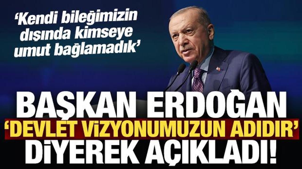 Cumhurbaşkanı Erdoğan konuşma yaparken