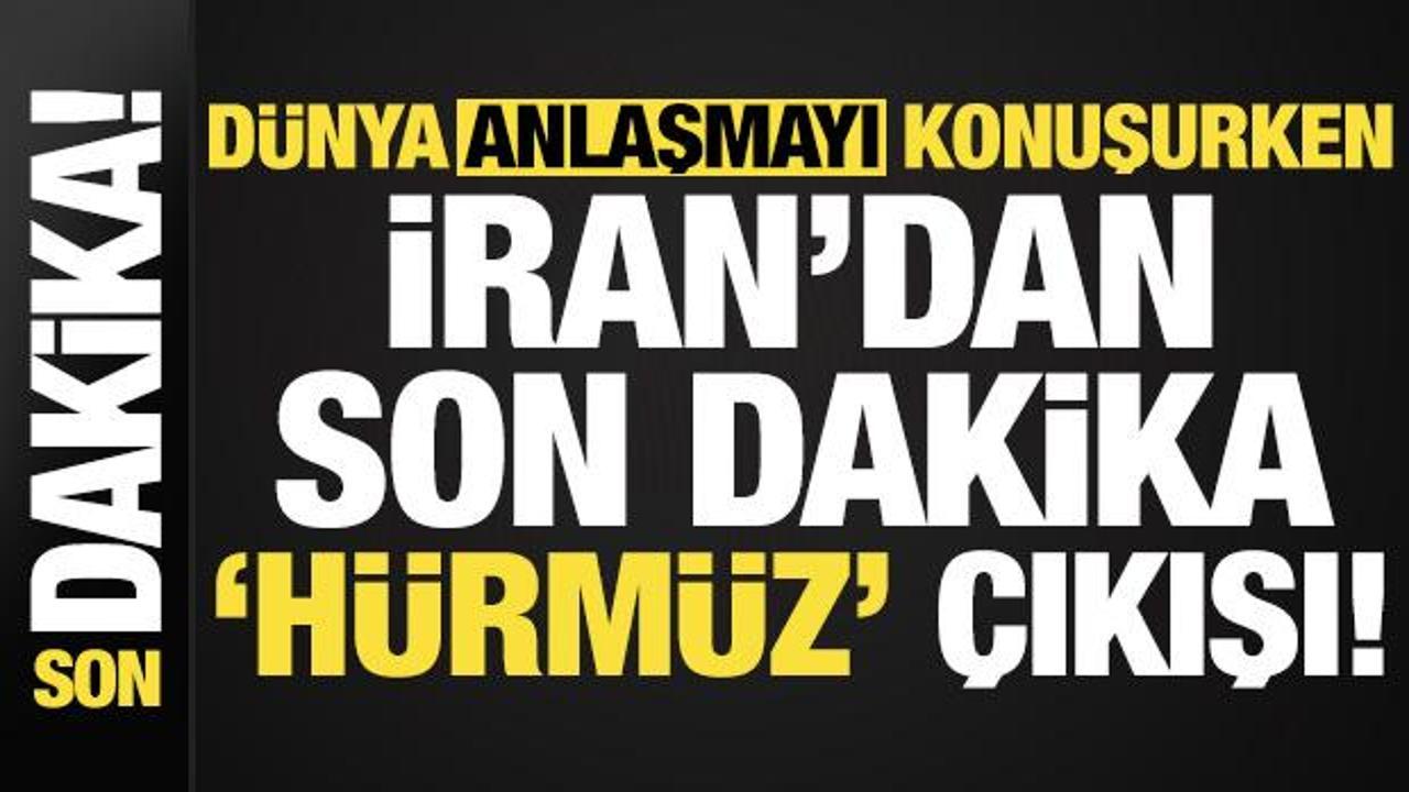 İran bayrağı ve Hürmüz Boğazı gemi trafiği