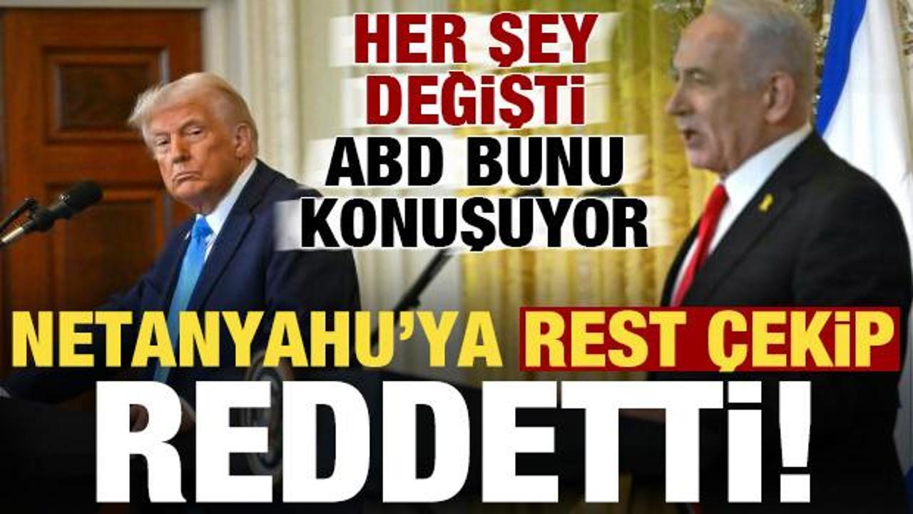 Donald Trump ve Binyamin Netanyahu'nun bir araya geldiği bir fotoğraf.