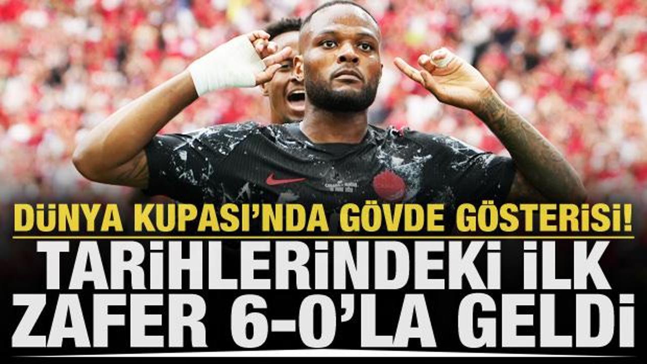 D&uuml;nya Kupası'nda g&ouml;vde g&ouml;sterisi! Tarihlerindeki ilk zafer 6-0'la geldi