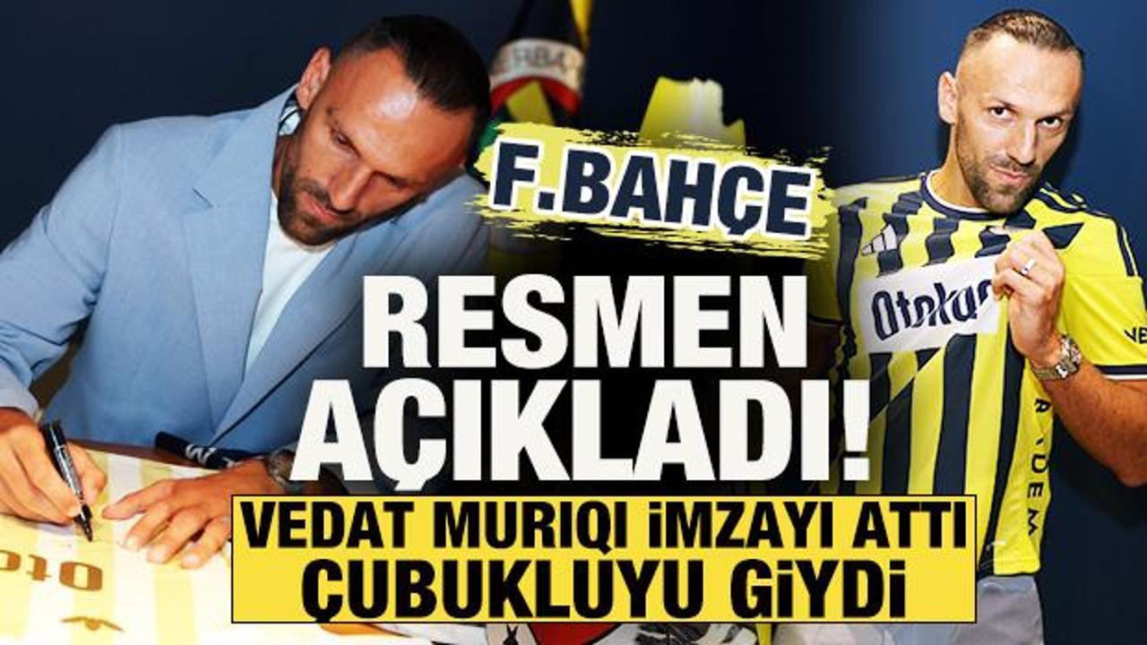 Fenerbah&ccedil;e transferde ilk bombayı Vedat Muriqi ile patlattı! &Ccedil;ubuklu ile ilk poz