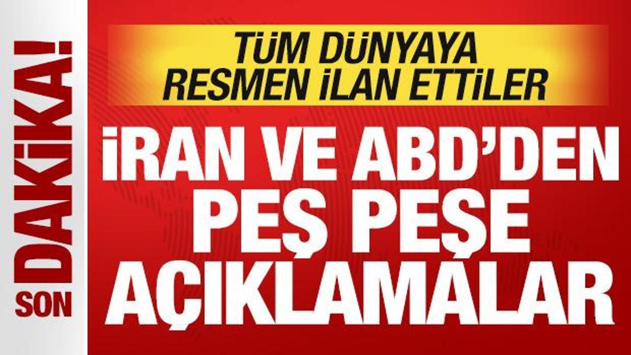 İran ve ABD'den peş peşe a&ccedil;ıklamalar! T&uuml;m d&uuml;nyaya ilan ettiler! Anlaşma imzalandı