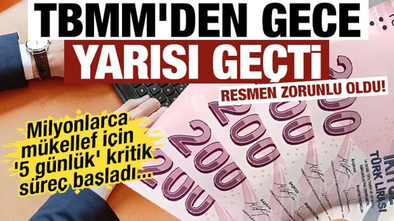Milyonlarca m&uuml;kellefi ilgilendiren e-tebligat yasası Meclis'te kabul edildi