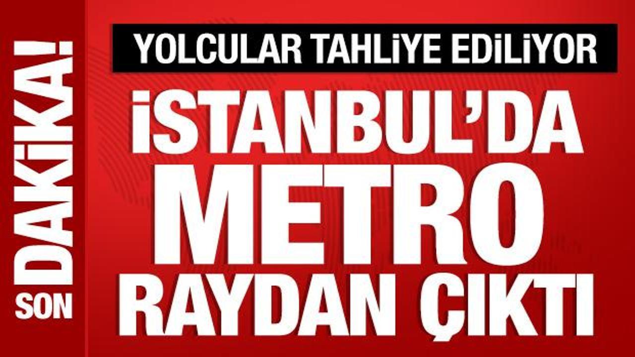 M4 Kadıköy-Sabiha Gökçen Havalimanı Metro Hattı'nda raydan çıkan metro treni.