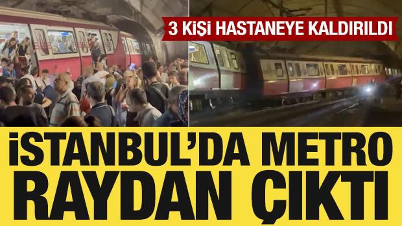 Sabiha G&ouml;k&ccedil;en Havalimanı metrosu raydan &ccedil;ıktı: 3 kişi hastaneye kaldırıldı
