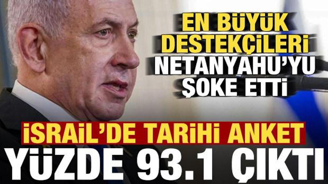 Son dakika: İsrail'de bomba anket! Y&uuml;zde 93,1 oran &ccedil;ıktı...