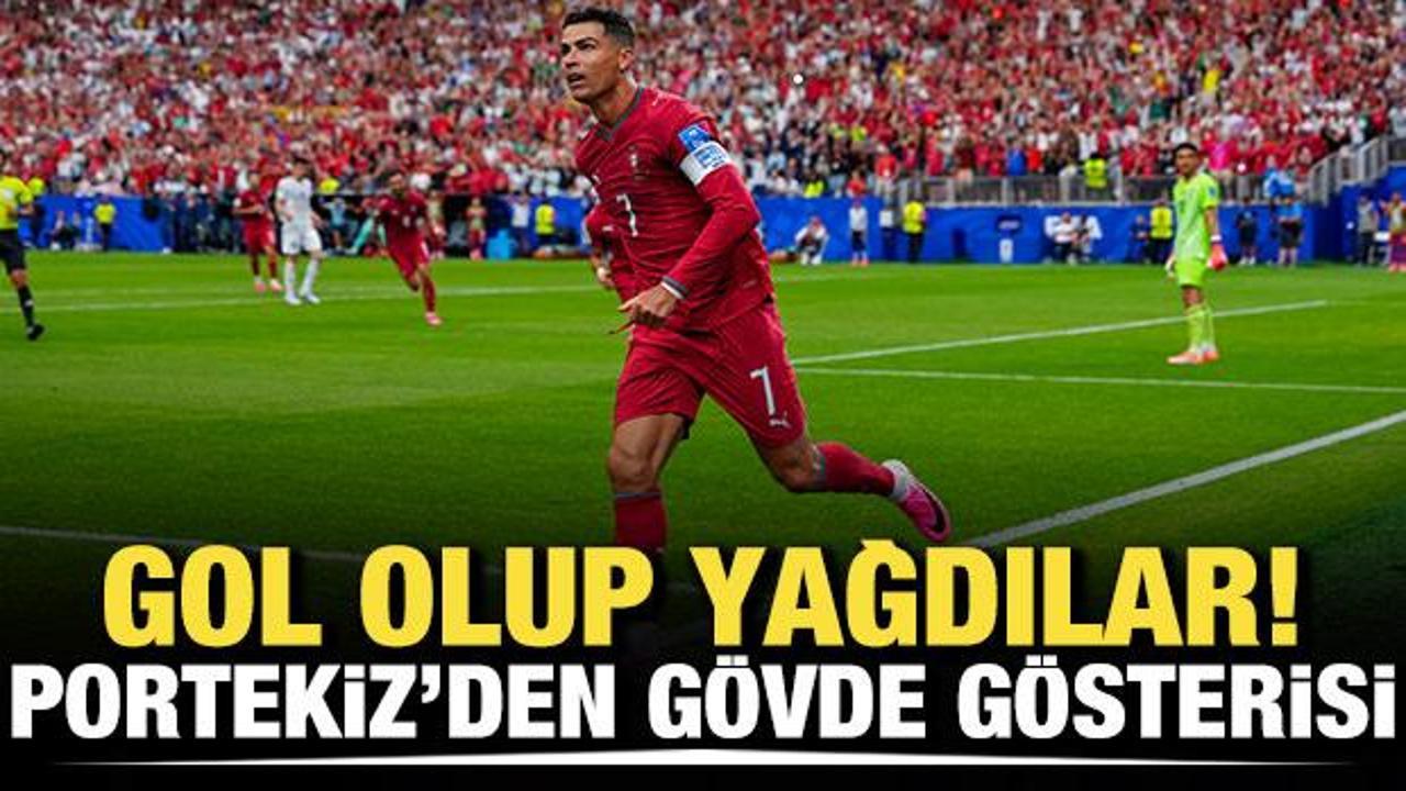 Gol olup yağdılar! Portekiz'den g&ouml;vde g&ouml;sterisi