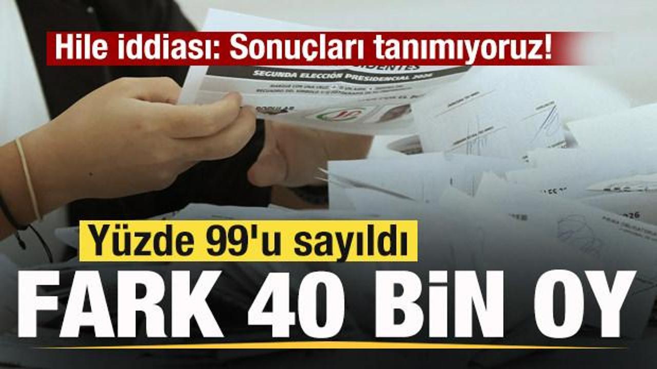 Hile iddiası: Sonu&ccedil;ları tanımıyoruz! Y&uuml;zde 99'u sayıldı! Fark 40 bin oy