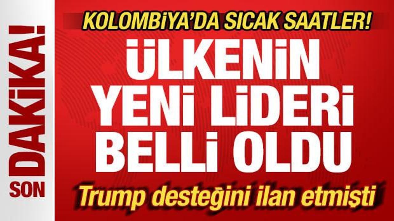 Trump desteğini ilan etmişti: Ülkenin yeni lideri belli oldu! Kolombiya’da sıcak saatler Trump desteğini ilan etmişti: Ülkenin yeni lideri belli oldu! Kolombiya’da sıcak saatler