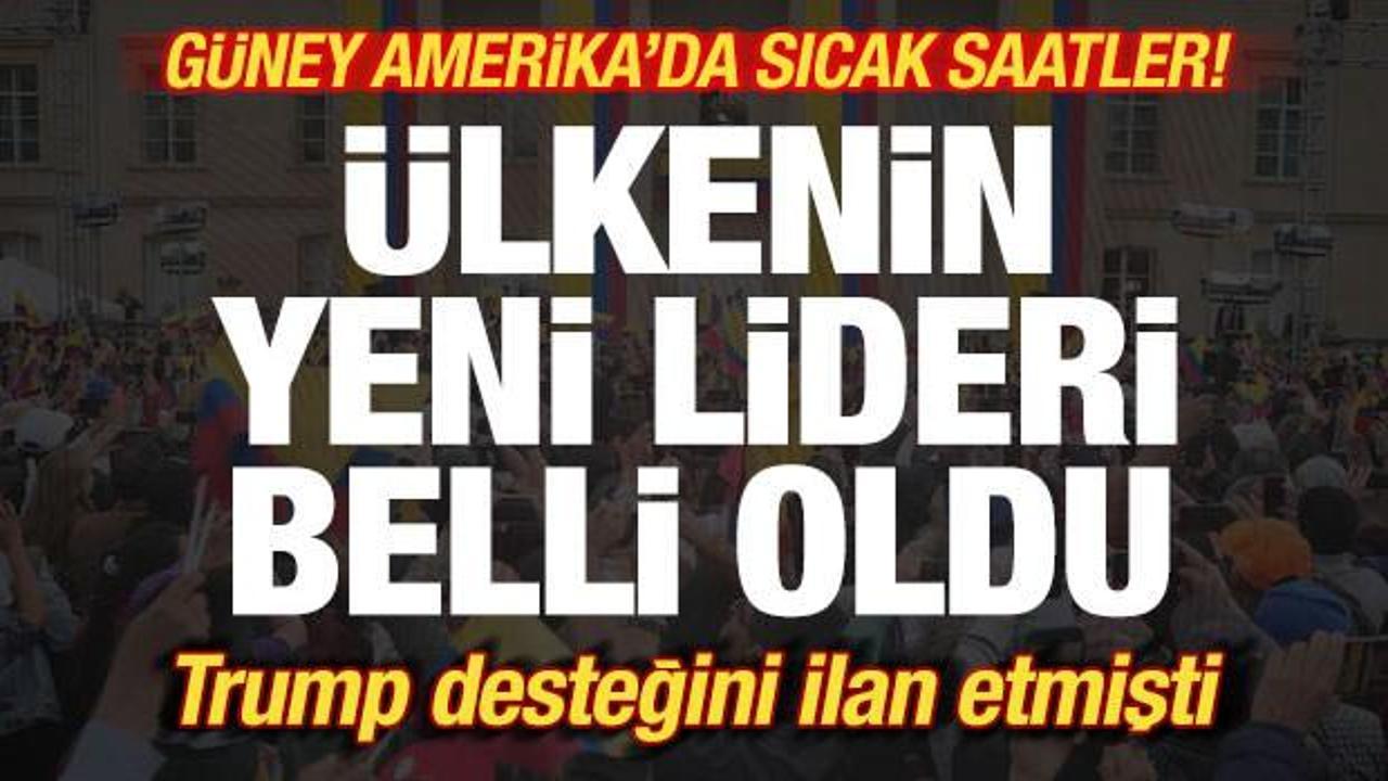 Trump desteğini ilan etmişti: &Uuml;lkenin yeni lideri belli oldu! Kolombiya'da sıcak saatler