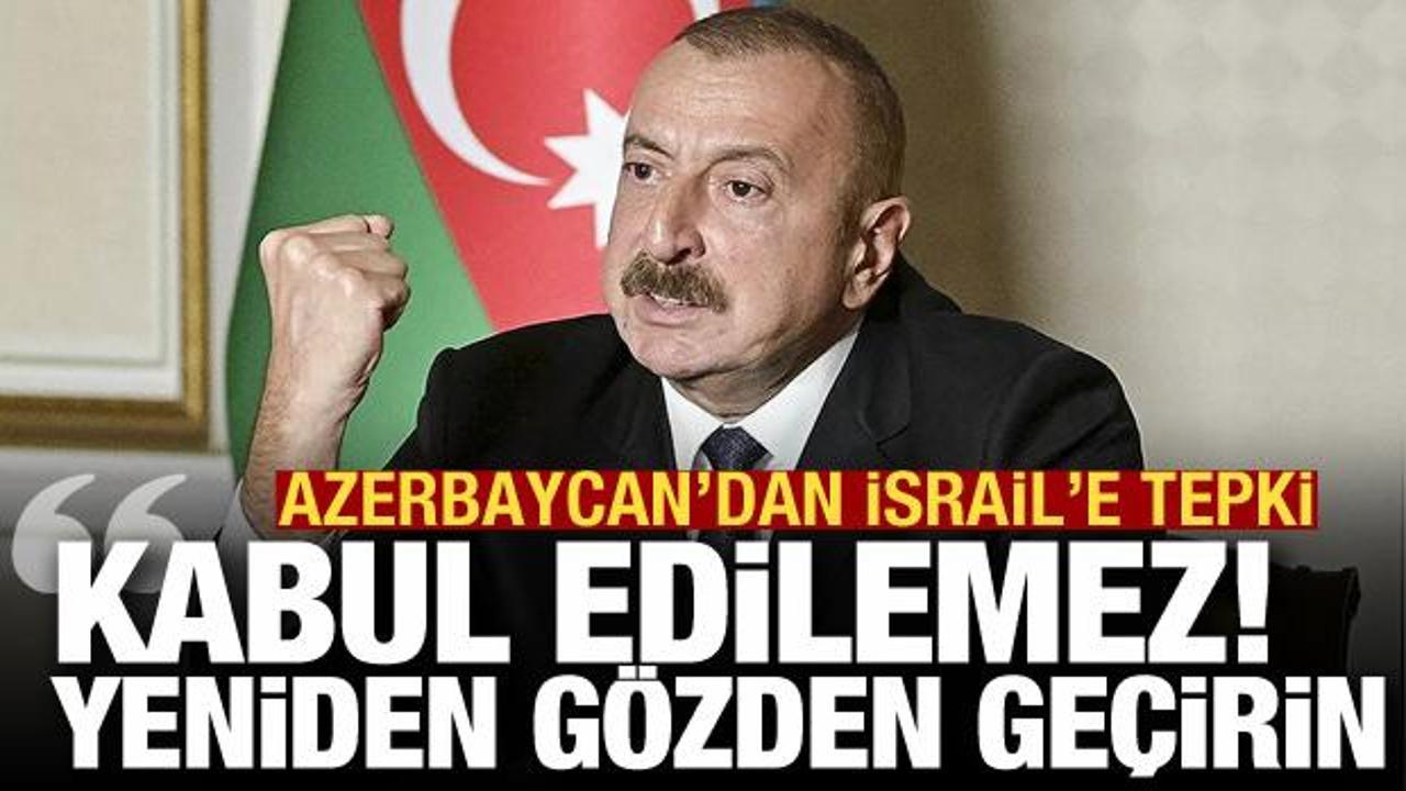 Azerbaycan'dan İsrail'e tepki: Tarihi &ccedil;arpıtma kabul edilemez!