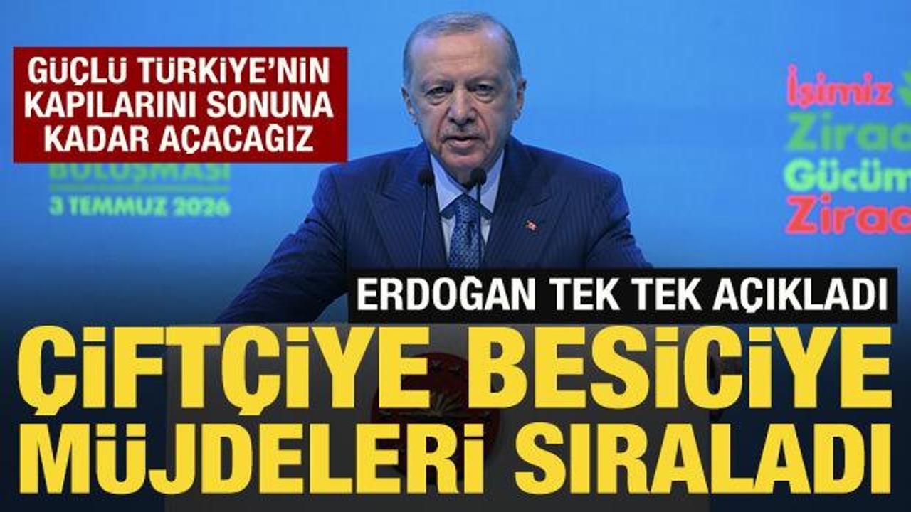 Cumhurbaşkanı Erdoğan'dan &ccedil;ift&ccedil;ilere m&uuml;jde &uuml;st&uuml;ne m&uuml;jde