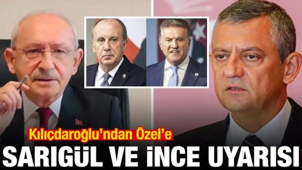Kılı&ccedil;daroğlu'ndan &Ouml;zel'e Sarıg&uuml;l ve İnce uyarısı