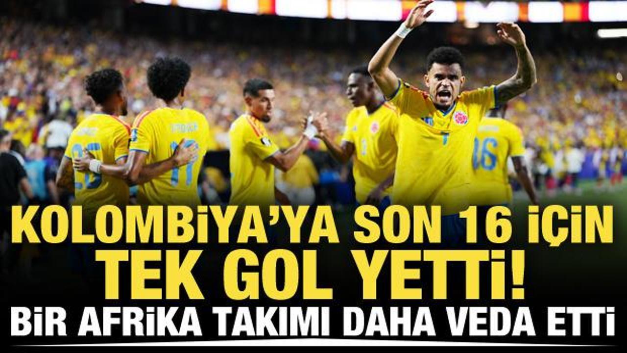 Kolombiya'ya son 16 i&ccedil;in tek gol yetti! Bir Afrika takımı daha veda etti