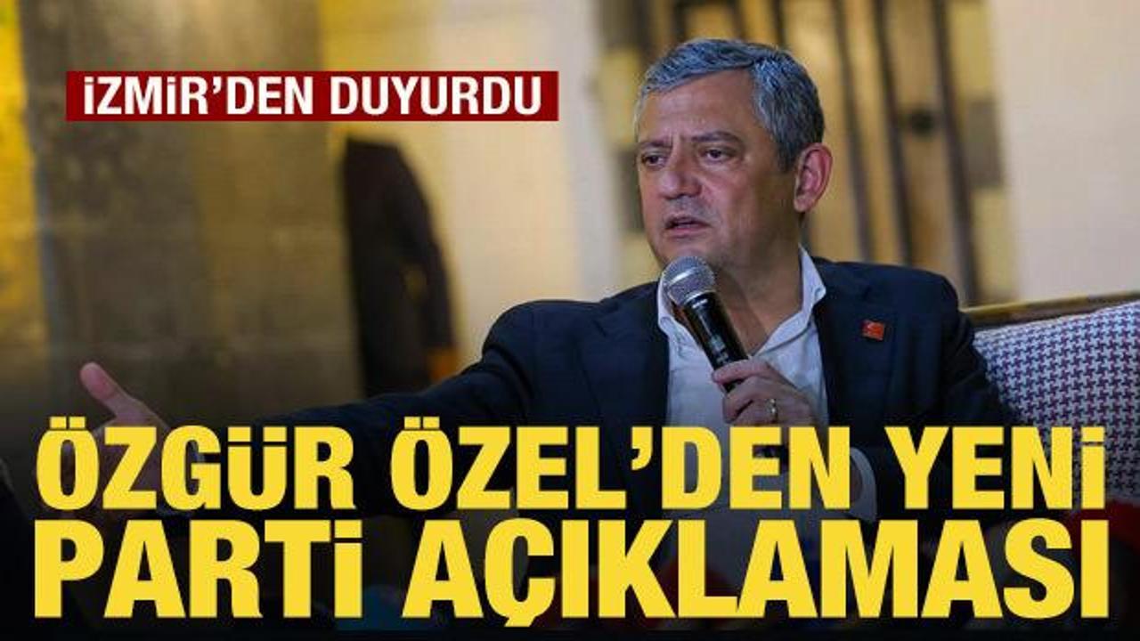 &Ouml;zg&uuml;r &Ouml;zel'den yeni parti a&ccedil;ıklaması