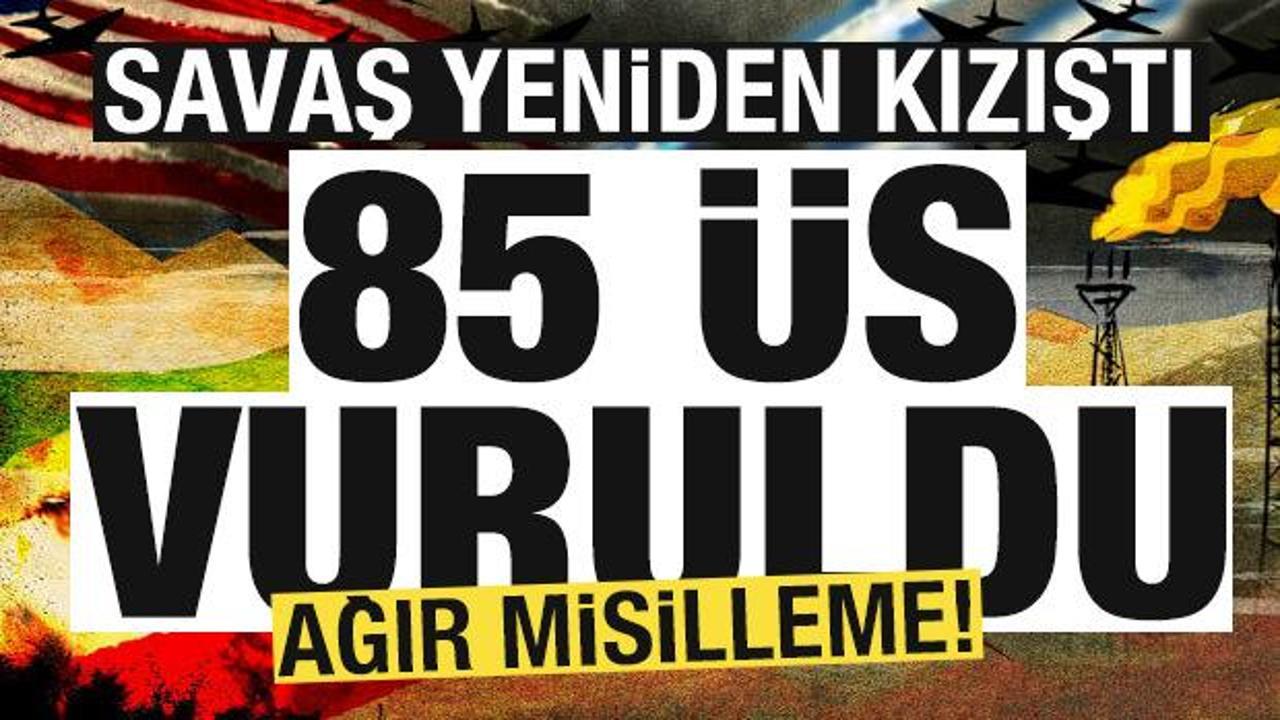 ABD-İran savaşı yeniden kızıştı! Peş peşe saldırılar! Ağır misilleme! 85 üs vuruldu ABD-İran savaşı yeniden kızıştı! Peş peşe saldırılar! Ağır misilleme! 85 üs vuruldu