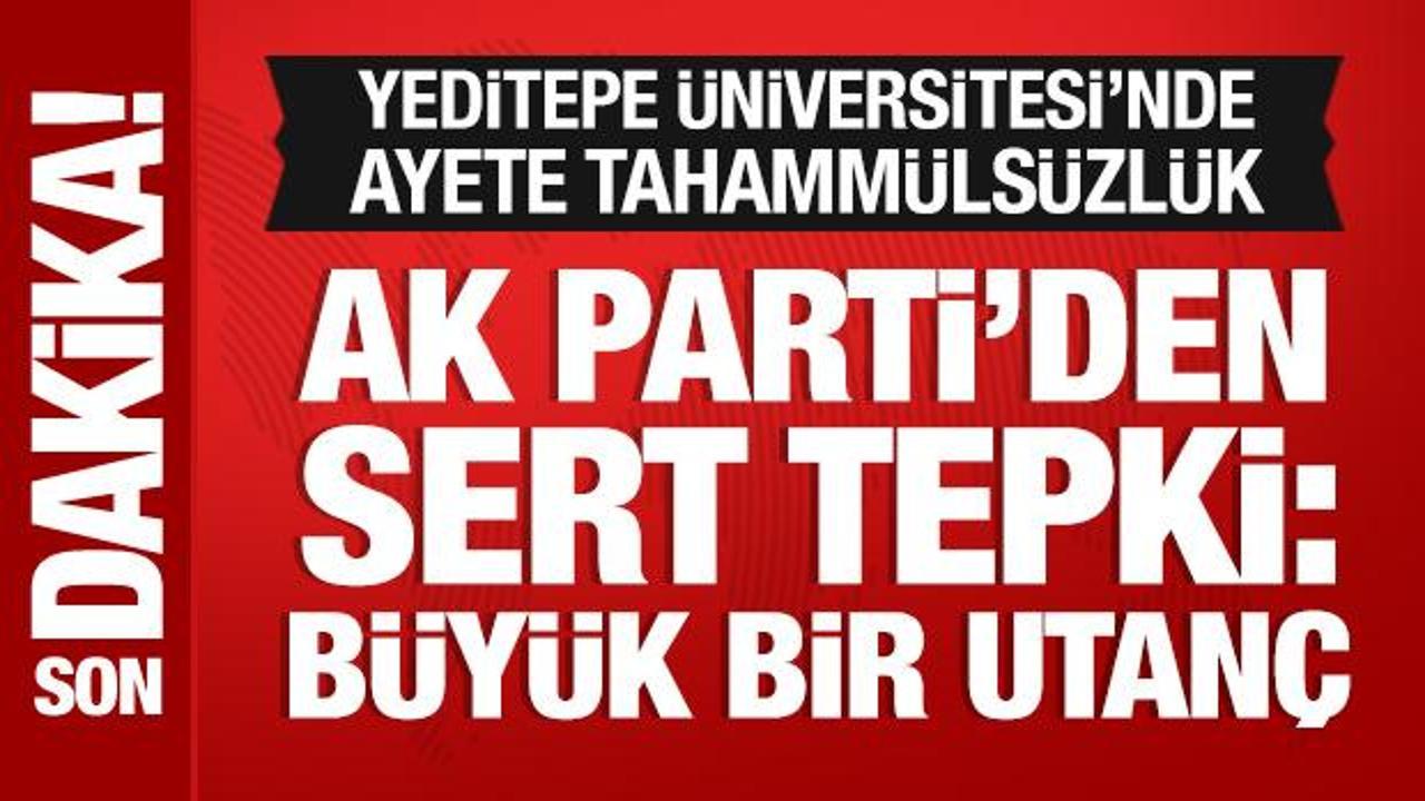 AK Parti S&ouml;zc&uuml;s&uuml; &Ccedil;elik'ten mezuniyet t&ouml;reninde ayet yazılı pankartın kapatılmasına tepki