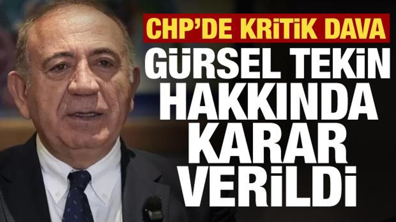 CHP İstanbul Kongresi i&ccedil;in flaş karar: Dava ertelendi, G&uuml;rsel Tekin g&ouml;reve devam edecek