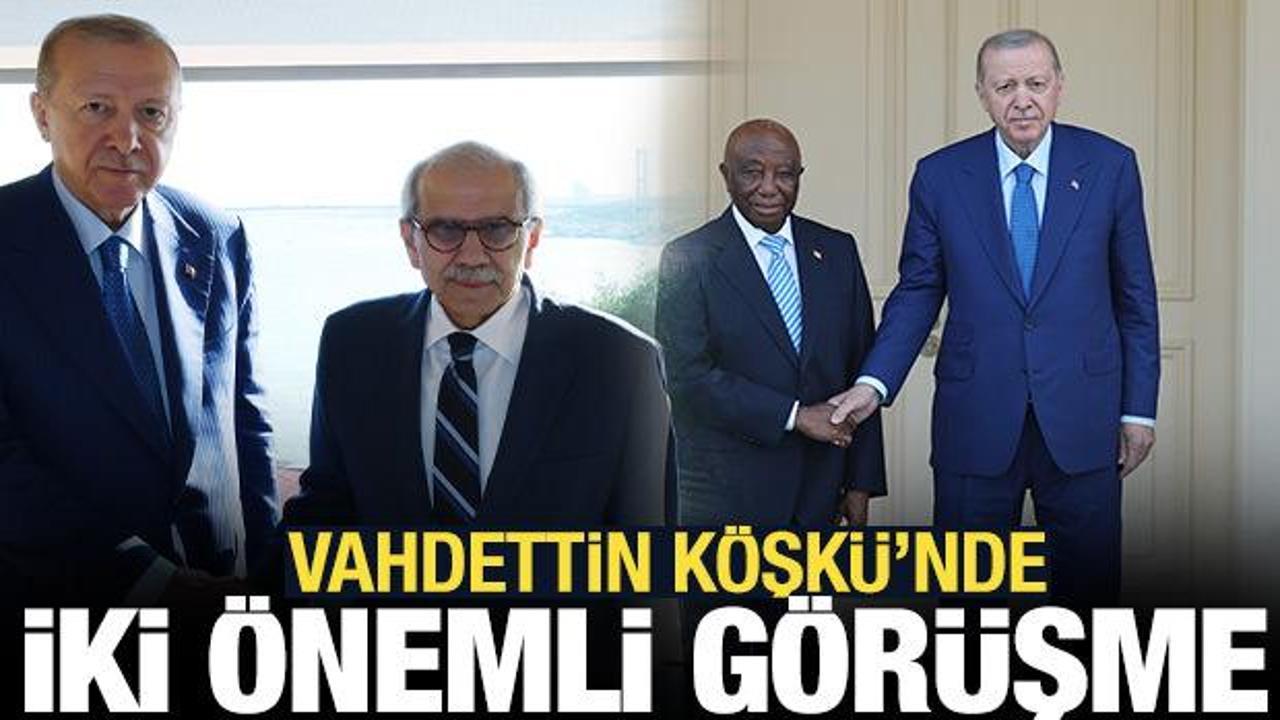 Cumhurbaşkanı Erdoğan'dan iki &ouml;nemli g&ouml;r&uuml;şme