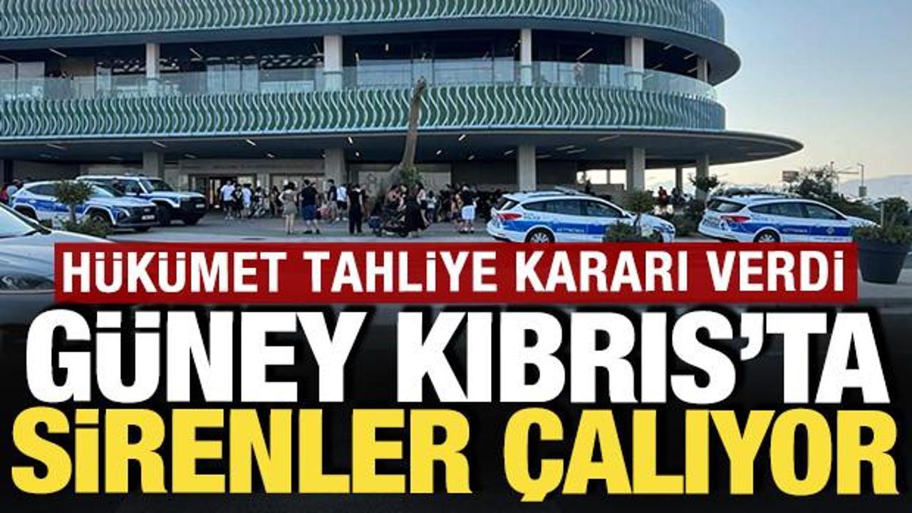 G&uuml;ney Kıbrıs'ta sirenler &ccedil;alıyor: H&uuml;k&uuml;met tahliye kararı verdi